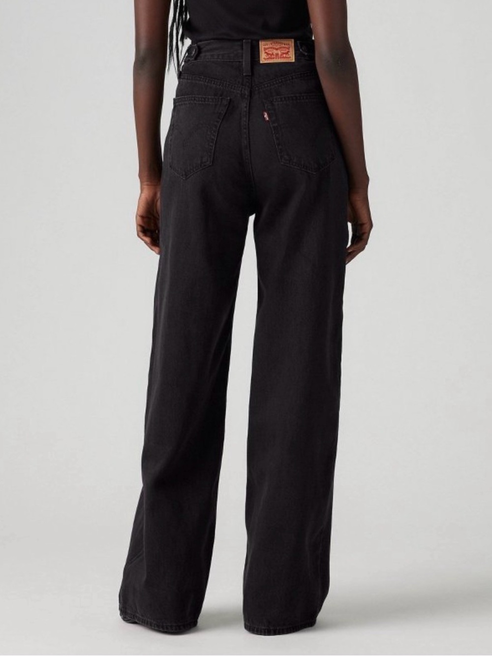 Levi's Cinch Baggy High-Rise Wide Leg Jeans in Black